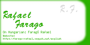 rafael farago business card